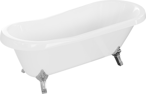 Mexen Retro freistehende Badewanne 170 x 75 cm, weiß, verchromte Füße - 53251707500-00