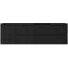 Mexen Rivel Badezimmerschrank 160 cm mit Waschbecken Otis rechts, 2S, 1D, geriffelt, schwarz matt - 91A23-16047-3-BBFFF71-W18P71