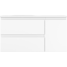 Mexen Orio Badezimmerschrank 90 cm mit Waschbecken Vela links, 2S, 1T, weiß matt - 91A13-09047-3-BBFFFF01-W23L01
