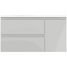 Mexen Orio Badezimmerschrank 90 cm mit Waschbecken Vela links, 2S, 1D, grau matt/weiß matt - 91A13-09047-3-BBFFF62-W23L01