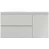 Mexen Orio Badezimmerschrank 90 cm mit Waschbecken Vela links, 2S, 1D, graumatt/weißmatt - 91A13-09047-3-BBFFF62-W23L01