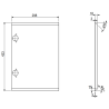 Mexen Orio Badezimmerschrank 90 cm mit Vela Waschbecken links, 2S, 1D, grafit matt/weiß matt - 91A13-09047-3-BBFFF66-W23L01