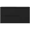 Mexen Orio Badezimmermöbel 90 cm mit Waschbecken Vela links, 2S, 1T, schwarz matt - 91A13-09047-3-BBFFF71-W23L71