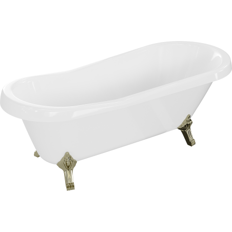 Mexen Retro Freistehende Badewanne 170 x 75 cm, weiß, goldene Füße - 53251707500-50