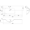 Mexen Orio Badezimmerschrank 100 cm mit Waschbecken Vela links, 2S, 1T, weiß glänzend - 91A13-10047-3-BBFFF00-W23L00