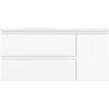 Mexen Orio 100 cm Badezimmer-Unterschrank mit linkem Waschbecken Vela, 2S, 1T, weiß matt - 91A13-10047-3-BBFFFF01-W23L01