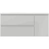 Mexen Orio Badezimmerschrank 100 cm mit Waschbecken Vela links, 2S, 1D, grau matt/weiß matt - 91A13-10047-3-BBFFF62-W23L01