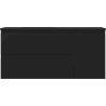 Mexen Orio Badezimmerschrank 100 cm mit Waschtisch Vela links, 2S, 1D, schwarz matt - 91A13-10047-3-BBFFF71-W23L71