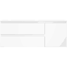 Mexen Orio Badezimmer-Unterschrank 120 cm mit Waschbecken Vela links, 2S, 1D, weiß glänzend - 91A13-12047-3-BBFFF00-W23L00
