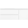 Mexen Orio Badezimmer-Schrank 120 cm mit Waschbecken Vela links, 2S, 1T, weiß matt - 91A13-12047-3-BBFFFF01-W23L01