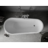 Mexen Retro freistehende Badewanne 170 x 75 cm, weiß/schwarz, Beine verchromt - 53251707575-00