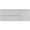Mexen Orio Badezimmerschrank 120 cm mit linken Waschbecken Vela, 2S, 1D, grau matt/weiß matt - 91A13-12047-3-BBFFF62-W23L01