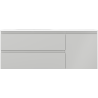 Mexen Orio Badezimmerschrank 120 cm mit Waschbecken Vela links, 2S, 1D, grau matt/weiß matt - 91A13-12047-3-BBFFF62-W23L01