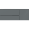 Mexen Orio Badezimmerschrank 120 cm mit Waschbecken Vela links, 2S, 1D, Graphit matt/Weiß matt - 91A13-12047-3-BBFFF66-W23L01