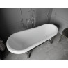 Mexen Retro freistehende Badewanne 170 x 75 cm, weiß/schwarz, Beine verchromt - 53251707575-00