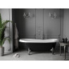 Mexen Retro freistehende Badewanne 170 x 75 cm, weiß/schwarz, Beine verchromt - 53251707575-00