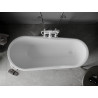 Mexen Retro freistehende Badewanne 170 x 75 cm, weiß/schwarz, weiße Beine - 53251707575-20