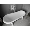 Mexen Retro freistehende Badewanne 170 x 75 cm, weiß/schwarz, weiße Beine - 53251707575-20