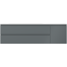 Mexen Orio 160 cm Badezimmerunterschrank mit linker Vela Waschbecken, 2S, 1T, matt graphit/weiß - 91A13-16047-3-BBFFF66-W23L01