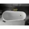 Mexen Retro freistehende Badewanne 170 x 75 cm, weiß/schwarz, goldene Füße - 53251707575-50