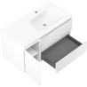 Mexen Orio Badezimmerschrank 90 cm mit Waschbecken Vela rechts, 2S, 1D, weiß matt - 91A13-09047-3-BBFFFF01-W23P01