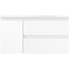 Mexen Orio Badezimmerschrank 90 cm mit Waschbecken Vela rechts, 2S, 1D, weiß matt - 91A13-09047-3-BBFFFF01-W23P01