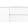 Mexen Orio Badezimmerschrank 90 cm mit Waschbecken Vela rechts, 2S, 1T, Weiß Matt - 91A13-09047-3-BBFFFF01-W23P01