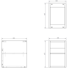 Mexen Orio Badezimmerschrank 90 cm mit Waschbecken Vela rechts, 2S, 1D, grau matt/weiß matt - 91A13-09047-3-BBFFF62-W23P01