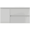Mexen Orio Badezimmerschrank 90 cm mit Waschbecken Vela rechts, 2S, 1D, grau matt/weiß matt - 91A13-09047-3-BBFFF62-W23P01