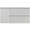 Mexen Orio Waschtischunterschrank 90 cm mit Waschbecken Vela rechts, 2S, 1D, grau matt/weiß matt - 91A13-09047-3-BBFFF62-W23P01