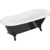 Mexen Retro freistehende Badewanne 170 x 75 cm, weiß/schwarz, schwarze Beine - 53251707575-70