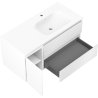 Mexen Orio Badezimmerschrank 100 cm mit Waschbecken Vela rechts, 2S, 1T, weiß matt - 91A13-10047-3-BBFFFF01-W23P01