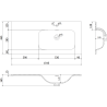 Mexen Orio Badezimmerschrank 100 cm mit Waschbecken Vela rechts, 2S, 1D, grau matt/weiß matt - 91A13-10047-3-BBFFF62-W23P01