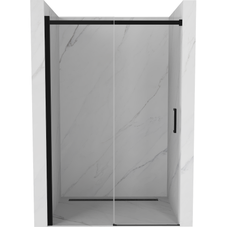 Mexen Omega schiebetür Duschwand 120 cm, transparent, schwarz - 825-120-000-70-00