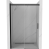 Mexen Omega Schiebetür Duschwand 130 cm, transparent, schwarz - 825-130-000-70-00