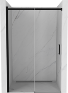 Mexen Omega Schiebetür-Duschabtrennung 130 cm, transparent, schwarz - 825-130-000-70-00