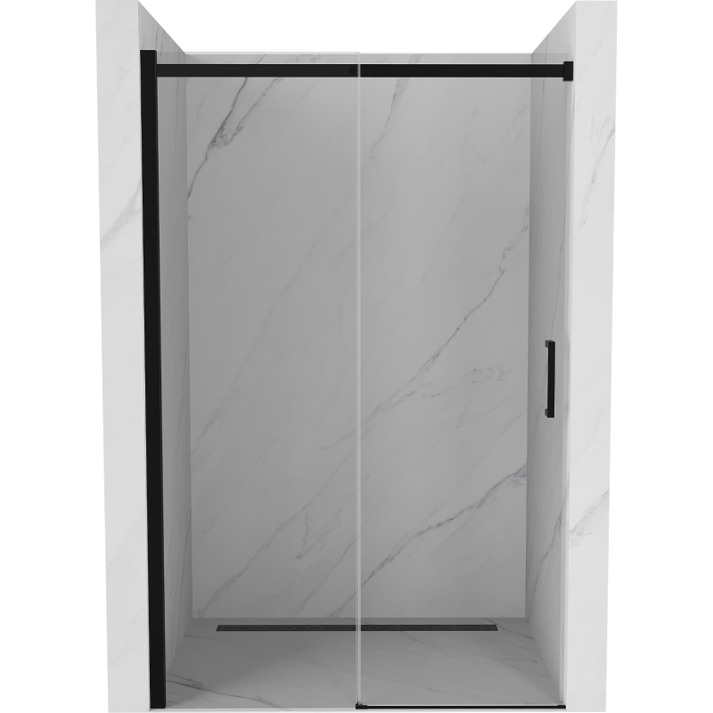 Mexen Omega schiebetüren für dusche 150 cm, transparent, schwarz - 825-150-000-70-00