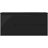 Mexen Orio Badezimmerschrank 100 cm mit Waschbecken Vela rechts, 2S, 1T, schwarz matt - 91A13-10047-3-BBFFF71-W23P71