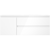 Mexen Orio Badezimmerschrank 120 cm mit Waschbecken Vela rechts, 2S, 1D, weiß glänzend - 91A13-12047-3-BBFFF00-W23P00
