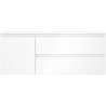 Mexen Orio Badezimmerschrank 120 cm mit Waschbecken Vela rechts, 2S, 1T, weiß glänzend - 91A13-12047-3-BBFFF00-W23P00