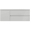 Mexen Orio Badezimmerschrank 120 cm mit Waschbecken Vela rechts, 2S, 1D, grau matt/weiß matt - 91A13-12047-3-BBFFF62-W23P01