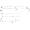Mexen Orio Badezimmerschrank 120 cm mit Waschbecken Vela rechts, 2S, 1D, grafit matt/weiß matt - 91A13-12047-3-BBFFF66-W23P01