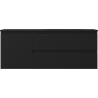 Mexen Orio Badezimmerschrank 120 cm mit Waschbecken Vela rechts, 2S, 1D, schwarz matt - 91A13-12047-3-BBFFF71-W23P71