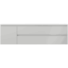 Mexen Orio Badezimmerschrank 160 cm mit Waschbecken Vela rechts, 2S, 1D, grau matt/weiß matt - 91A13-16047-3-BBFFF62-W23P01