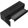 Mexen Orio Badezimmerunterschrank 160 cm mit Vela Waschbecken rechts, 2S, 1T, schwarz matt - 91A13-16047-3-BBFFF71-W23P71