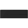 Mexen Orio Badezimmerschrank 160 cm mit Waschbecken Vela rechts, 2S, 1D, Schwarz Matt - 91A13-16047-3-BBFFF71-W23P71