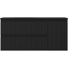 Mexen Rivel Badezimmerschrank 100 cm mit Waschbecken Vela links, 2S, 1T, geriffelt, schwarz matt - 91A23-10047-3-BBFFF71-W23L71