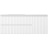 Mexen Rivel Badezimmerschrank 120 cm mit Waschbecken Vela links, 2S, 1T, geriffelt, weiß matt - 91A23-12047-3-BBFFF01-W23L01