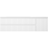 Mexen Rivel Badezimmerschrank 160 cm mit Waschbecken Vela links, 2S, 1D, geriffelt, weiß matt - 91A23-16047-3-BBFFF01-W23L01