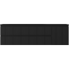 Mexen Rivel Badezimmerschrank 160 cm mit Waschbecken Vela links, 2S, 1D, geriffelt, schwarz matt - 91A23-16047-3-BBFFF71-W23L71